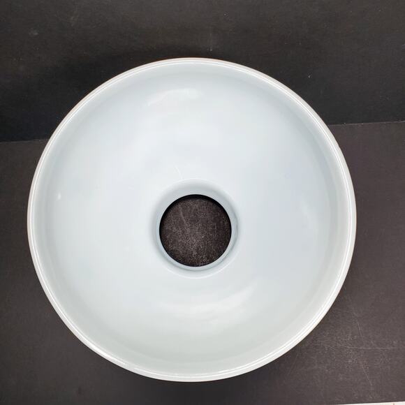 GWTW Hand Painted Floral Hurricane Lamp Shade Milk Glass Porcelain Vtg Cottage - Picture 7 of 11